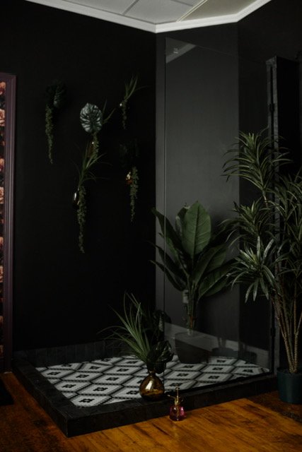 Modern Shower Set at Studio 270 designed for boudoir photography sessions in Metro Atlanta